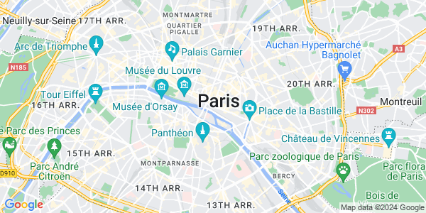 Map Image France Paris De Gaule